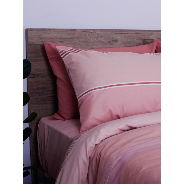 Σετ Σεντόνια Cotton Feelings 2034 Pink Υπέρδιπλο (235x270)