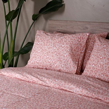 Σετ Σεντόνια Cotton Feelings 2044 Pink Υπέρδιπλο (235x270)