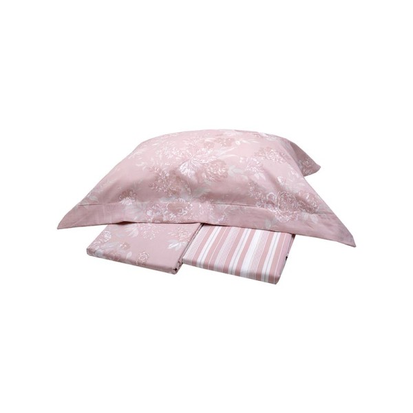 Σετ Σεντόνια Satin εμπριμέ Clarissa Pink King Size (270x280)