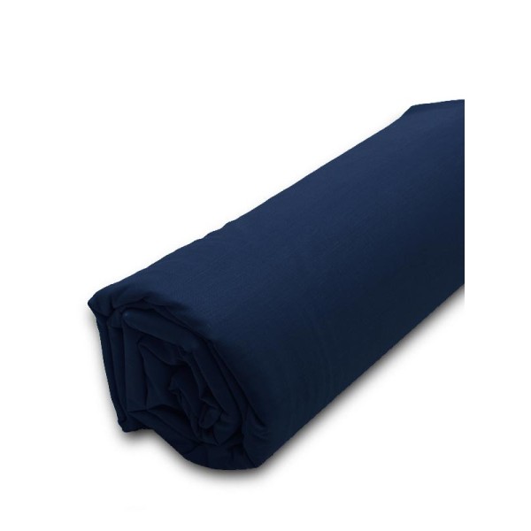 Κατωσέντονο Menta με λάστιχο 26 Navy Διπλό (160x200+25)
