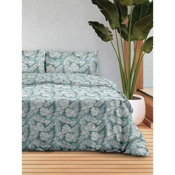 Σετ Σεντόνια Flannel 3038 Aqua Μονό (160x260)