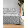 Σετ Σεντόνια Flannel 3038 Grey Μονό (160x260)