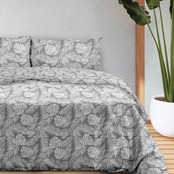 Σετ Σεντόνια Flannel 3038 Grey Μονό (160x260)