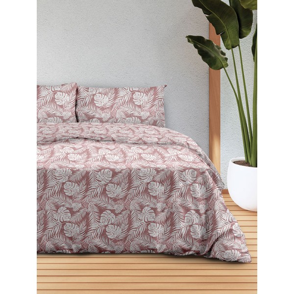 Σετ Σεντόνια Flannel 3038 Pink Μονό (160x260)