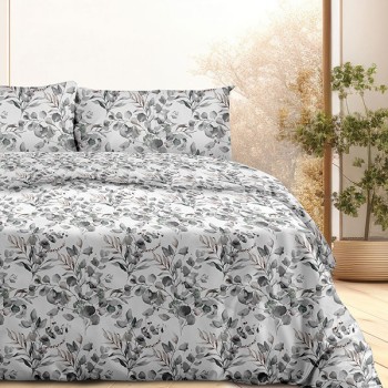 Σετ Σεντόνια Flannel 932 Grey Μονό (160x260)