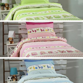 Σετ Σεντόνια Cotton Feelings εμπριμέ 8481 Green Μονό (165x270)