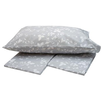 Σετ Σεντόνια Menta Εμπριμέ 040 Grey Μονο (160x250)