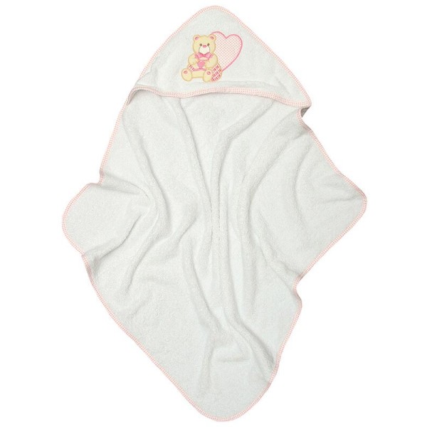 Κάπα κεντητή Heart Pink 75x75