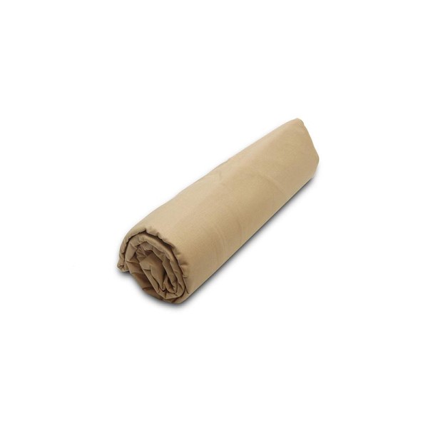 Κατωσέντονο Menta με λάστιχο 4 Beige Ημίδιπλο (120x200+25)