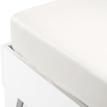 Κατωσέντονο Satin με λάστιχο White Υπέρδιπλο (180x200+40)