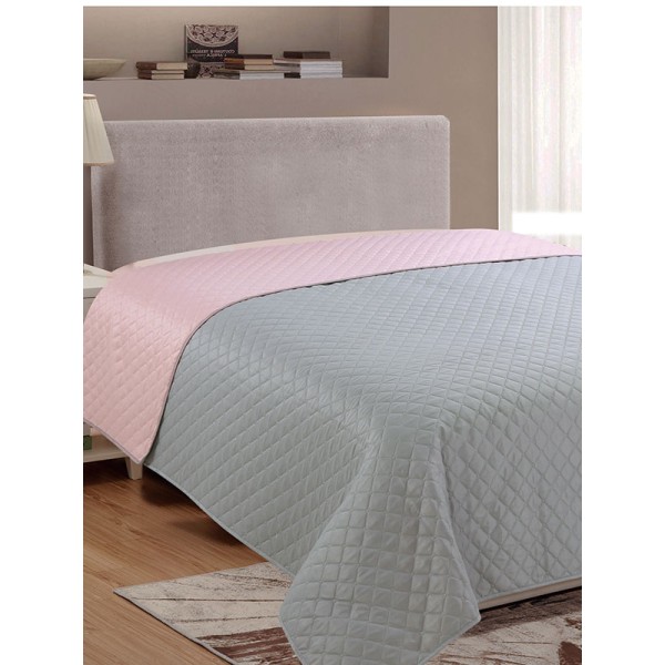 Κουβερλί Fiber Grey/Pink King Size (240x250)