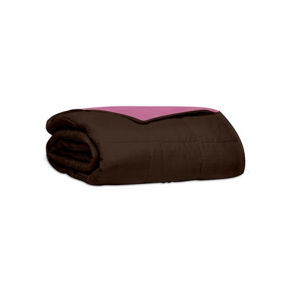 Κουβερλί percale μονόχρωμο Brown/Pink Υπέρδιπλο (220x240)