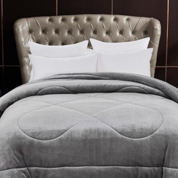 Κουβερτοπάπλωμα Coral Light Grey Υπέρδιπλο (220x240)