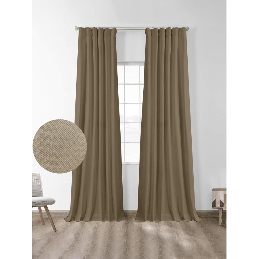 Κουρτίνα μπλακάουτ Foresta Mocha 145x280