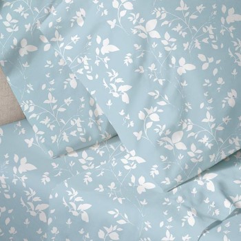 Παπλωματοθήκη Menta Εμπριμέ 040 Aqua Υπέρδιπλη (230x250)