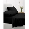 Σετ Σεντόνια Cotton Feelings 111 Black Διπλό με λάστιχο (150x205+30)