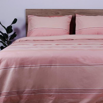 Σετ Σεντόνια Cotton Feelings 2034 Pink Μονό (165x270)