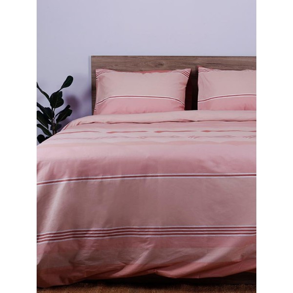 Σετ Σεντόνια Cotton Feelings 2034 Pink Υπέρδιπλο (235x270)