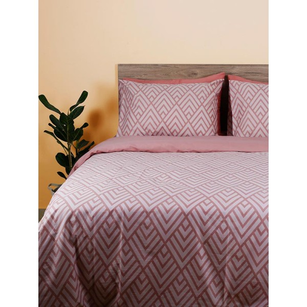 Σετ Σεντόνια Cotton Feelings 2036 Pink Διπλό (200x270)