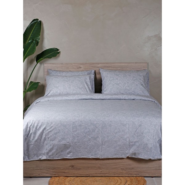 Σετ Σεντόνια Cotton Feelings 2040 Grey Υπέρδιπλο (235x270)