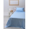 Σετ Σεντόνια cotton feelings 22 blue Μονό με λάστιχο(105x205+30)