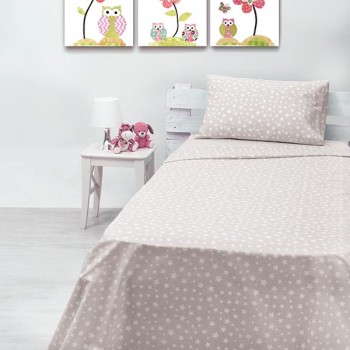 Σετ Σεντόνια cotton feelings 22 Grey Μονό με λάστιχο(105x205+30)
