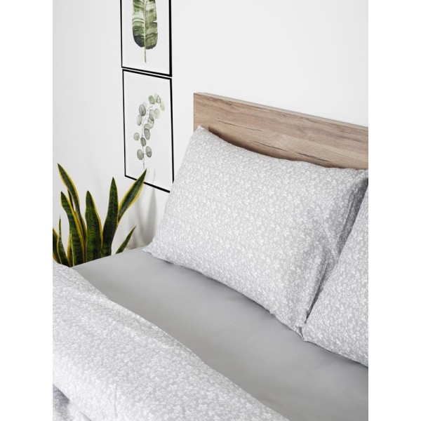Σετ Σεντόνια Cotton Feelings 920 Grey Μονό με λάστιχο(105x205+30)
