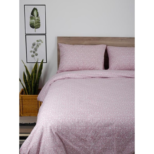 Σετ Σεντόνια Cotton Feelings 920 Pink Υπέρδιπλο (235x270)