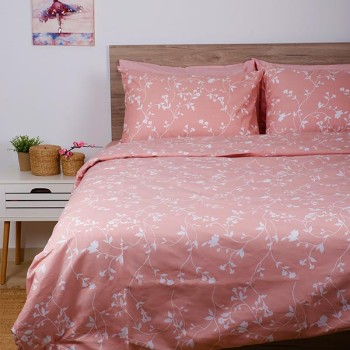 Σετ Σεντόνια Cotton Feelings 924 Pink Μονό (165x270)
