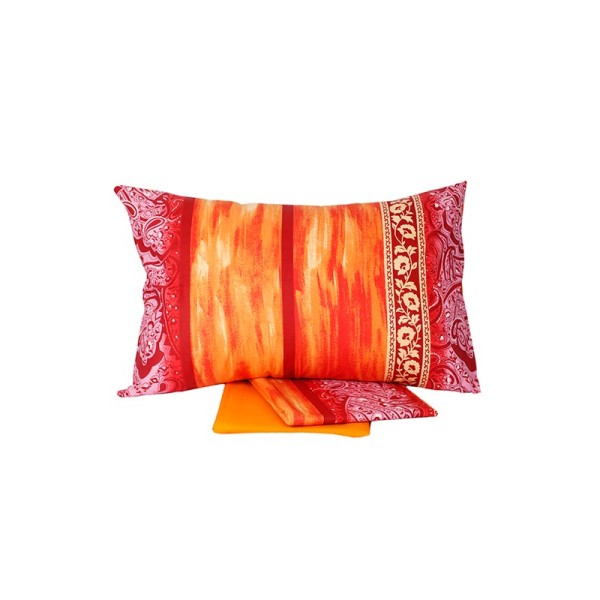 Σετ Σεντόνια Cotton Feelings εμπριμέ 4136 Orange Μονό (160x260)