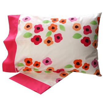 Σετ Σεντόνια Cotton Feelings εμπριμέ 529 Pink Μονό (160x260)