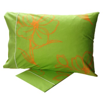 Σετ Σεντόνια Cotton Feelings εμπριμέ 537 Green Μονό (160x260)