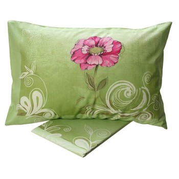Σετ Σεντόνια Cotton Feelings εμπριμέ 947 Green Μονό (160x260)