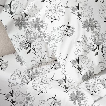 Σετ Σεντόνια Menta Εμπριμέ 070 Grey Μονο (160x250)