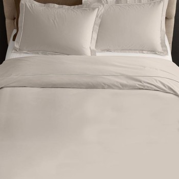 Σετ Σεντόνια Satin μονόχρωμα Beige King Size (270x280)