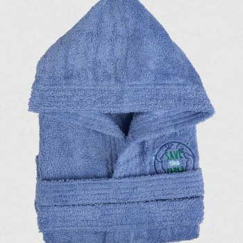 Μπουρνούζι Παιδικό Eco Blue Ηλικία 6-8