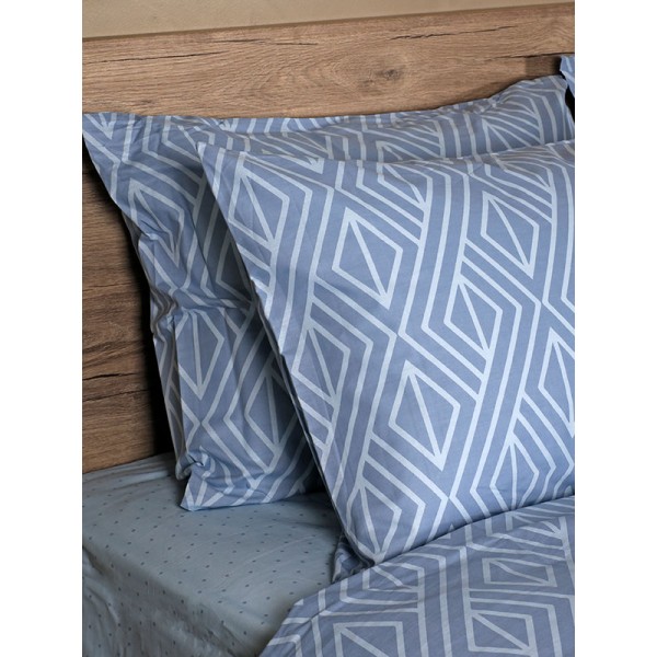 Σετ Σεντόνια Cotton Feelings 2042 Blue King Size (260x270)