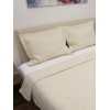 Κουβερλί Percale κεντητό Beige Υπέρδιπλο (220x240)