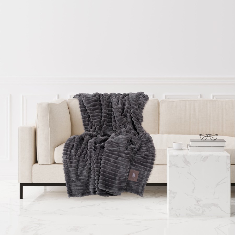 GREENWICH POLO CLUB ΚΟΥΒΕΡΤΑ FLEECE 130Χ170 3486 GREY