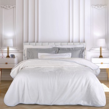 GREENWICH POLO CLUB ΚΟΥΒΕΡΤΑ VELOUR ΜΟΝΗ 3470 ΛΕΥΚΟ