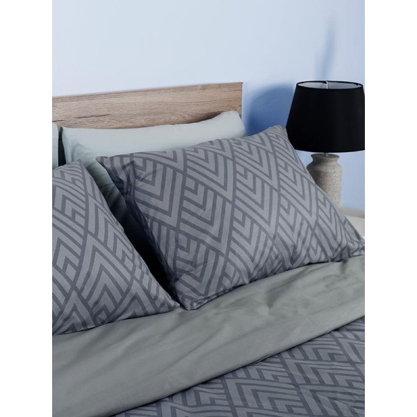 Παπλωματοθήκη Cotton Feelings 2036 Grey Υπέρδιπλη (230x250)