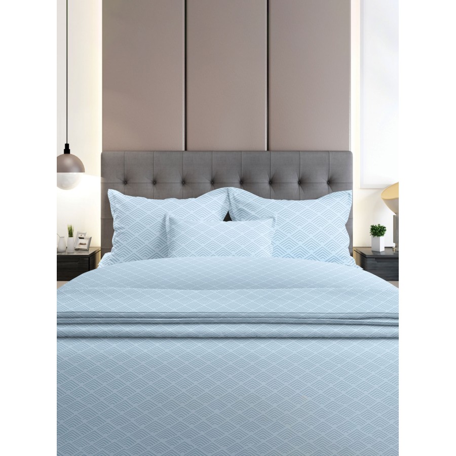 Σετ Σεντόνια Flannel 2048 Blue Μονό με λάστιχο(105x205+30)