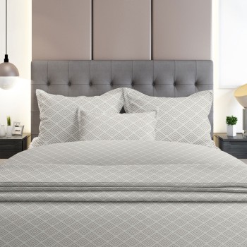 Σετ Σεντόνια Flannel 2048 Grey Μονό (160x260)