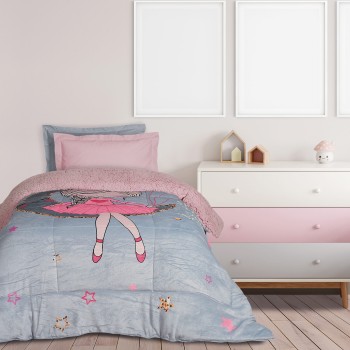 DAS KIDS ΚΟΥΒΕΡΤΟΠΑΠΛΩΜΑ 160Χ220 4922 GREY, PINK