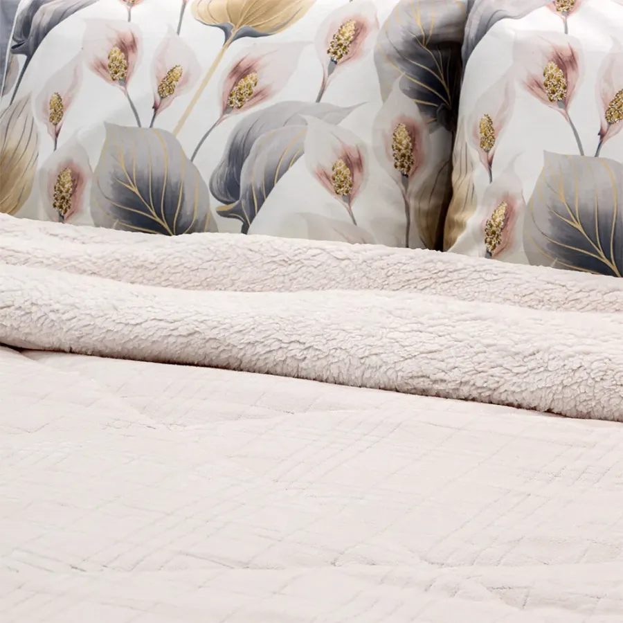 LINO ΚΟΥΒΕΡΤΟΠΑΠΛΩΜΑ DANIA ECRU 160X220