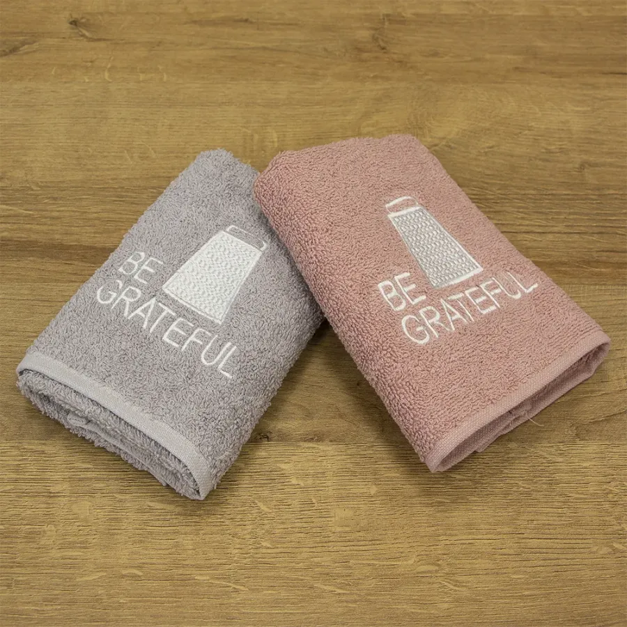 LINO ΣΕΤ ΠΕΤΣΕΤΕΣ BE GRATEFUL PINK-GREY 2ΤΜΧ