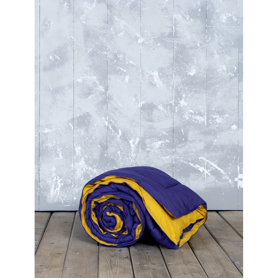 NIMA Home Πάπλωμα Υπέρδιπλο 220x240 Abalone - Blue / Mustard Beige Μπλε, Μουσταρδί   220x240