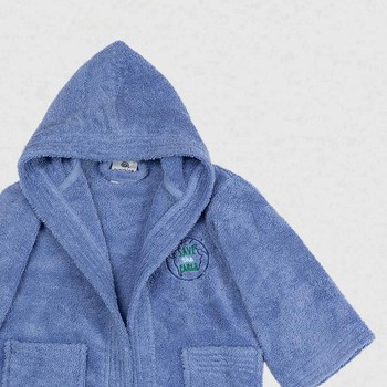 Μπουρνούζι Παιδικό Eco Blue Ηλικία 6-8