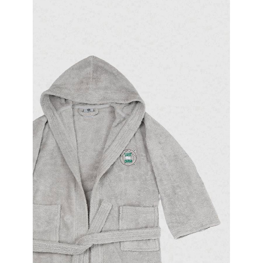 Μπουρνούζι Παιδικό Eco Grey Ηλικία 6-8