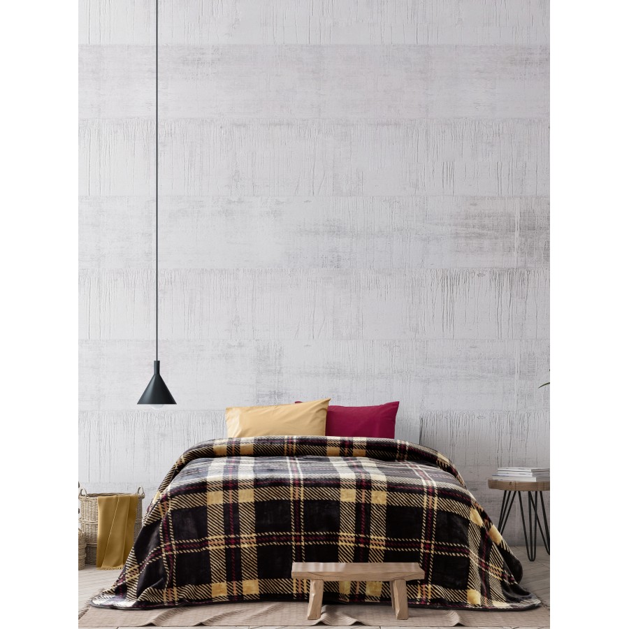 Kocoon Home Κουβέρτα Βελουτέ Μονή 160x220 - Olivia